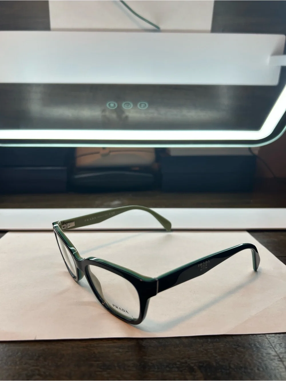 Brand New Prada women’s Black Rectangle Optical Frames VPT 20P